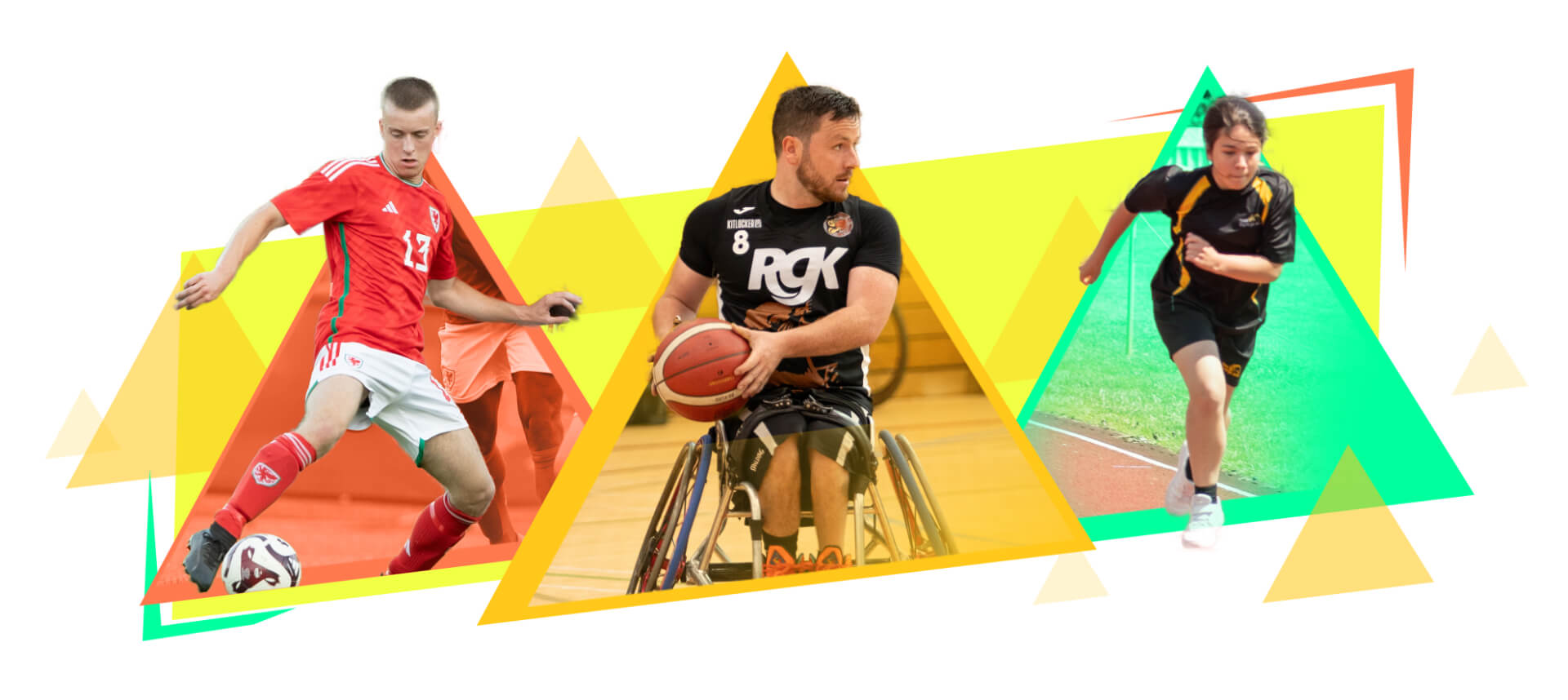 montage: insport Series: Para Sport Festival 2025, Deaf Football Wales v England, Wheelchair Basketball Cymru Classic